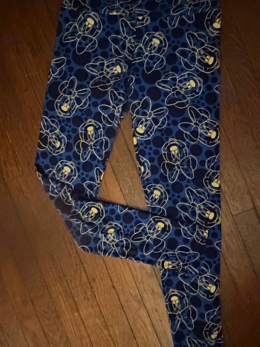 LuLaRoe Minnie Mouse Navy and Cream Leggings